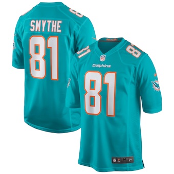 mens nike durham smythe aqua miami dolphins game jersey